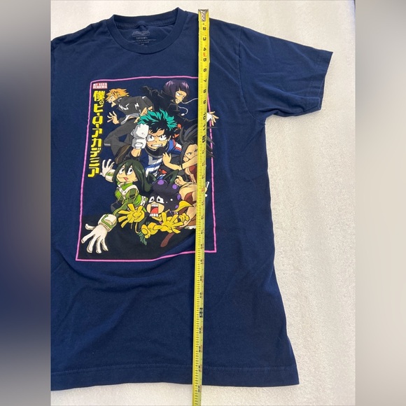 My Hero Academia-Shirt Mens Medium-Blue Graphic Short Sleeve Cotton Adult-Anime - Picture 8 of 11